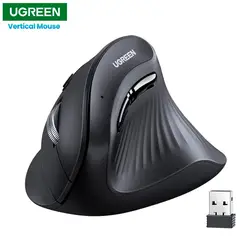 UGREEN - Mouse Vertical Inalambrico Bluetooth 24Ghz Silencioso Ergonomico