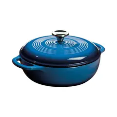 LODGE - Olla de hierro fundido esmaltada Azul de 2.8 L