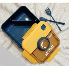 GENERICO - Taper Kawaii Lunch Box con Cubiertos Azul