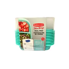 RUBBERMAID - 10 Recipientes con Divisiones 887ml -tuquesa