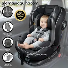 EBABY - Silla de Auto para bebés «DONAN» Giratoria 360° Black