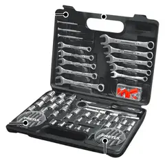 PRETUL - Racing Juego de 71 herramientas para mecánico 1/4" y 3/8", Pretul