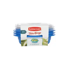 RUBBERMAID - Take Alongs Juego 3 Herméticos Con División -azul