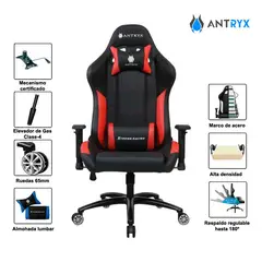 ANTRYX - SILLA GAMING ANTRYX CHALLENGER ROJO
