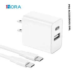 GENERICO - 1Hora Cargador Carga Rapida 20W USB Tipo A - USB-C GAR162
