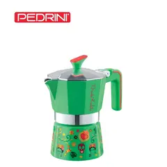 PEDRINI - Cafetera Italiana Frida Kahlo Verde 3tz -