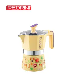 PEDRINI - Cafetera Italiana Frida Kahlo Amarillo 3tz -
