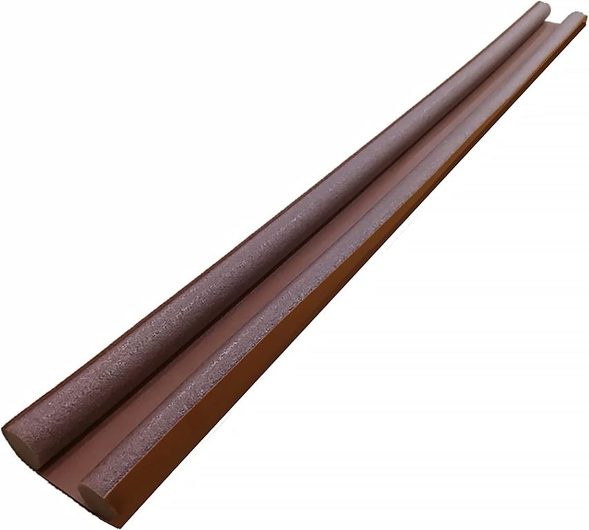 Pack de 2 Burlete Espuma Protector Puerta Bloqueador Polvo Suciedad MARRÓN