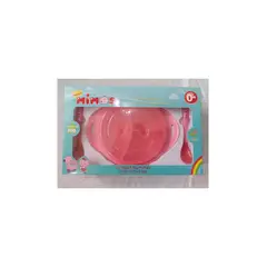MIMOS - Set de plato termico y cubiertos sensor de calor- rosa