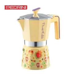 PEDRINI - Cafetera Italiana Frida Kahlo Amarillo 6tz - PEDRINI