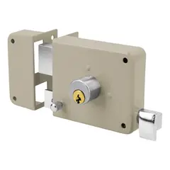 HERMEX - Chapa cerradura de sobreponer izquierda