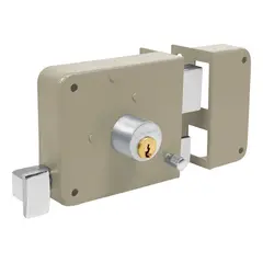 HERMEX - Chapa cerradura de sobreponer derecha Hermex