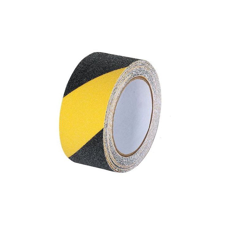 CINTA ANTIDESLIZANTE NEGRO Y AMARILLO 2″ x 18 MT RAYMA