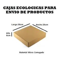 GENERICO - PACK x 6 CAJAS DE CARTON MICRO CORRUGADO PARA ENVIO 28 x 28 x 6.5