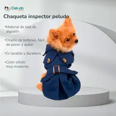 CAT OH - Ropa para perro Chaqueta inspector peludo M