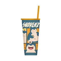 POKEMON - Vaso Acrilico Snorlax Con Sorbete
