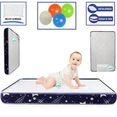 CAM - Colchón de Bebe para Cunas Pack and Play 10 x 67 x 110 cm.