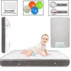 CAM - Colchón de Bebe para Cunas Pack and Play 10 x 67 x 110 cm.