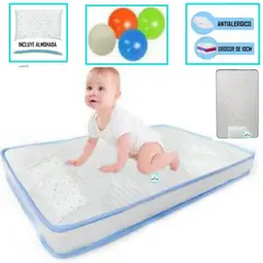 CAM - Colchón de Bebe para Cunas Pack and Play 10 x 67 x 110 cm.