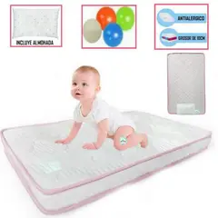 CAM - Colchón de Bebe para Cunas Pack and Play 10 x 67 x 110 cm.