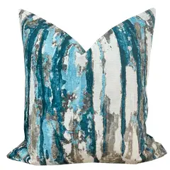 GENERICO - Funda De Cojin Marble Aqua 45 x 45cm