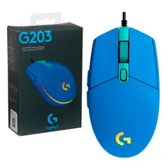 LOGITECH - MOUSE G203 LIGHTSYNC 8000 DPI RGB BLUE AZUL (910-005792)