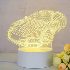 GENERICO - Lámparas Led Estilo 3D con Figura Acrílica - Conejo