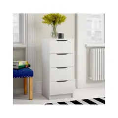 VENTITAS HOME - Velador Vintage Iker 4 Cajones Ventitas Home Color Blanco