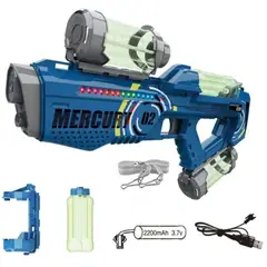 GENERICO - Pistola de Agua Mercury M2 Eléctrica con Luces RGB 3 Carga