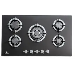 ELECTROLUX - Cocina Empotrable 5Hornillas de Vidrio Templado Indurama EGI 905VDNEG