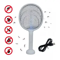 INSPIRA MARKET - Raqueta para Mosquitos con lámpara de luz UV