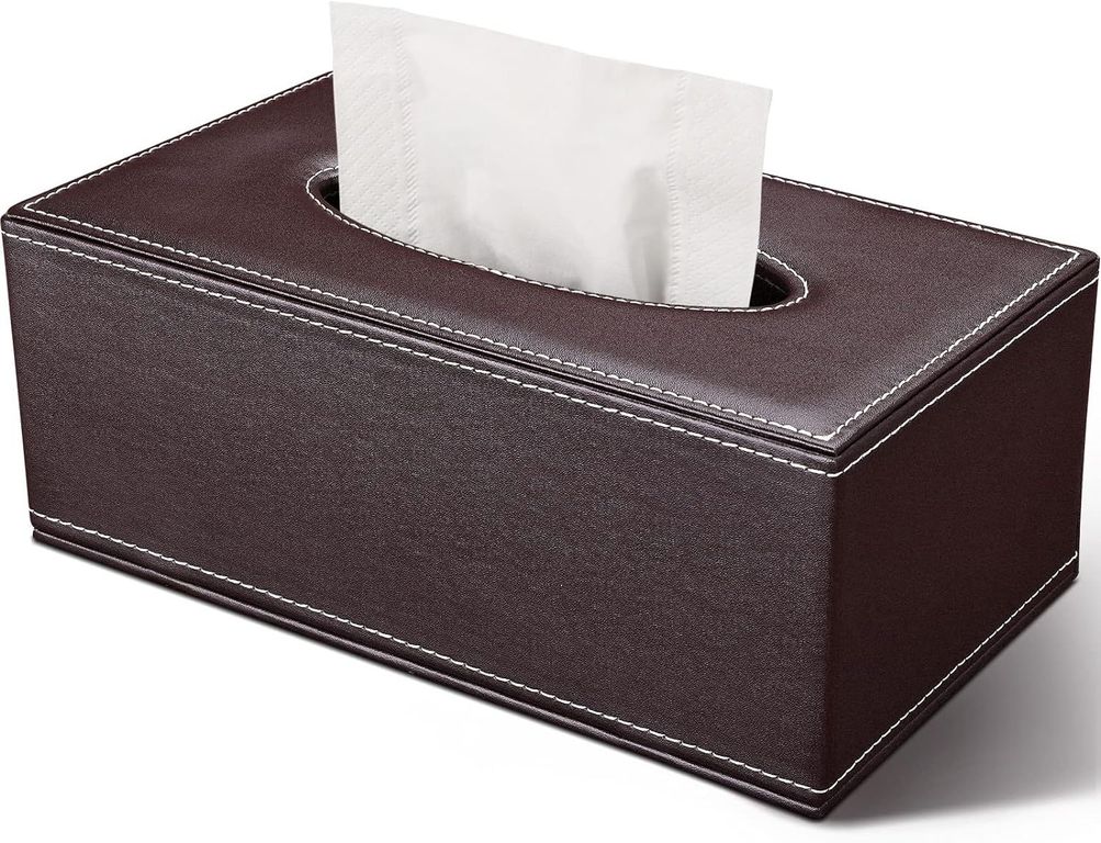 Servilletero rectangular de piel sintetica