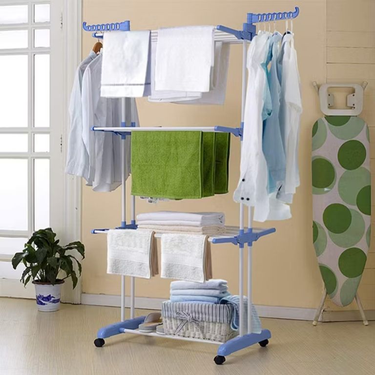 Tendedero de Ropa Plegable 3 Niveles Portátil Colgador