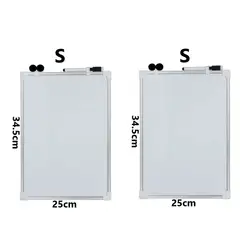 GENERICO - Kit 2 Pizarra blanca doble cara S - 34.5x25cm