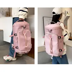 GENERICO - Mochila Bolso de Viaje Multiusos - Maleta Deportiva Rosado