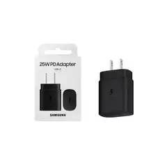SAMSUNG - Cargador de Pared Tipo C 25W para S23 Fe Negro
