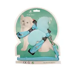 GENERICO - Arnés alas de ángel para gatos o cachorros celeste talla S