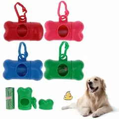 GENERICO - Dispensador Azul y 2 bolsa biodegradable para heces de perro