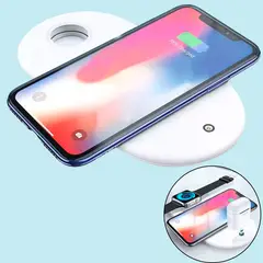 GENERICO - Cargador Inalámbrico 3 en 1 para Iphone/Iwatch/AirPods y más
