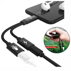 GENERICO - Adaptador/Splitter para iPhone, permite Llamadas, Audio y Carga