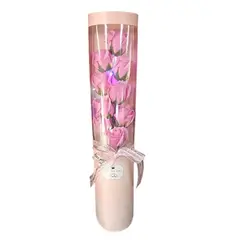GENERICO - Ramo rosas de jabón con luces led día de la madre