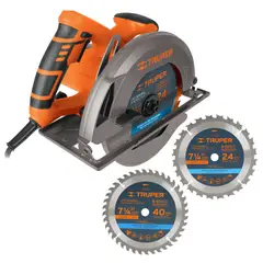 TRUPER - Combo Sierra Circular 1500W + 2 discos 7-1/4"