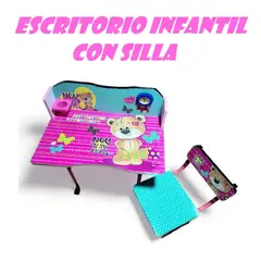 GENERICO - Mesa de Estudios Escritorio y silla Para Niño -Rosa