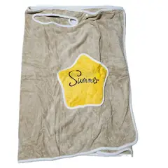 GENERICO - Toalla Bata de baño suave de microfibra Beige - 66 x 135 CM