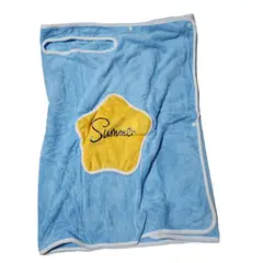 GENERICO - Toalla Bata de baño suave de microfibra Azul - 66 x 135 CM