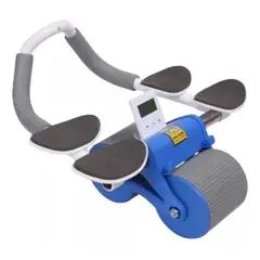 GENERICO - RODILLO ABDOMINAL DE REBOTE CON DOBLE SOPORTE DE CODO AZUL