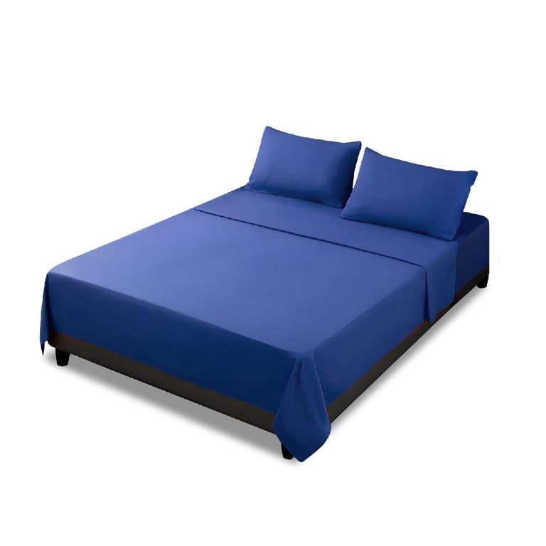 Juego De Sábana Okaeri 2 Plazas - Azul