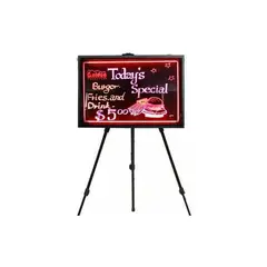 GENERICO - Pizarra Led 70x50cm con Luces + Caballete + 8 Plumones