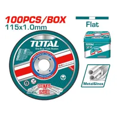 TOTAL TOOLS - DISCO CORTE METAL Y ACERO 4½ X 100UND P/ AMOLADORA TOTAL TAC210115100