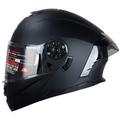 GENERICO - CASCO HOKEN FLIP UP ABATIBLE NEGRO TALLA ¨M¨